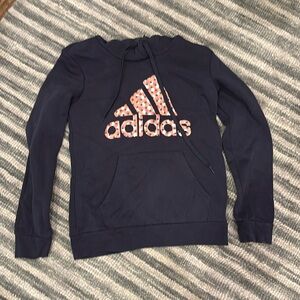 Adidas kids navy blue hoodie size small